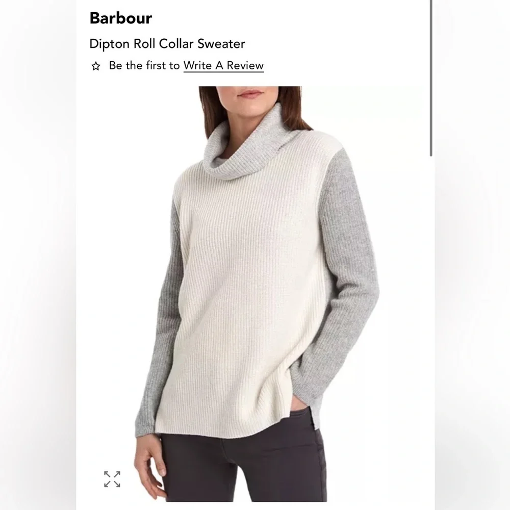 Barbour Dipton Roll Collar Sweater – Size UK 10 / US 6